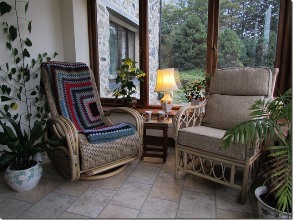 Relax in the comfortable porch
